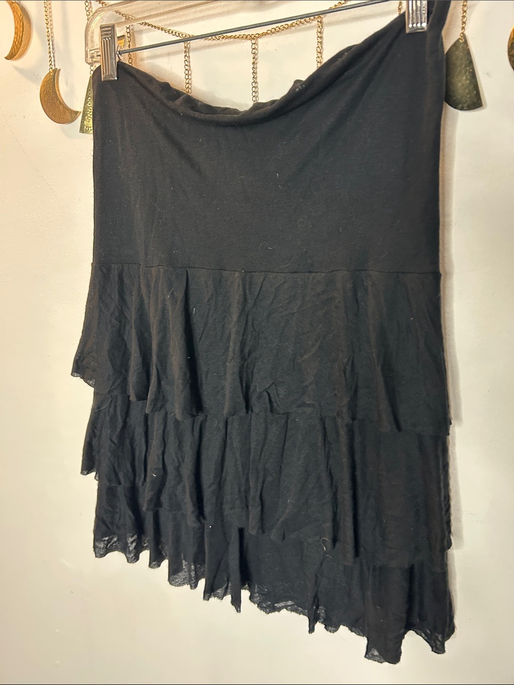 Ella Moss Black Lightweight  Ruffle Skirt